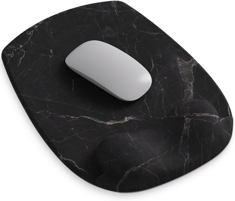 DemonChest ErgoFlow Gel Wrist Rest Mouse Pad-Ergonomic Cushion for Desk, Cute Aesthetic Computer Decor for Women,Small Mousepad Mat&Laptop Pads-Office,Home Wireless Support&Ergo Accessories (08Black Marble) - Image 1
